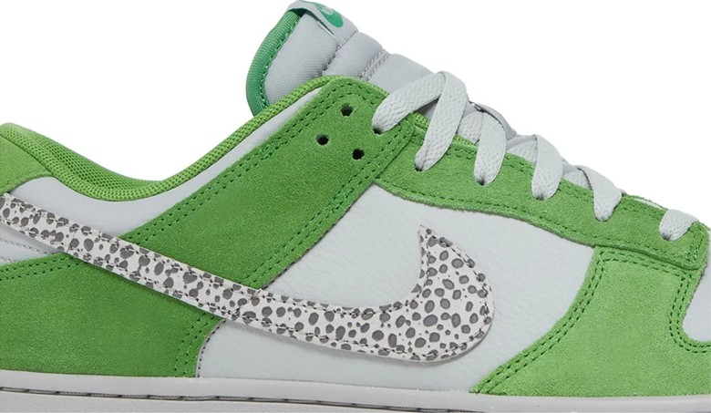 Safari Swooshes Appear On The Nike Dunk Low Chlorophyll