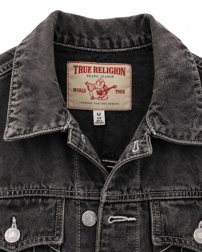 Jaqueta Jeans True Religion Washed Black - StacyTrend