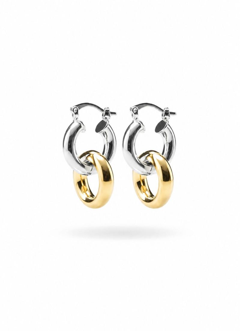 Argola Duo com Elo - Lana