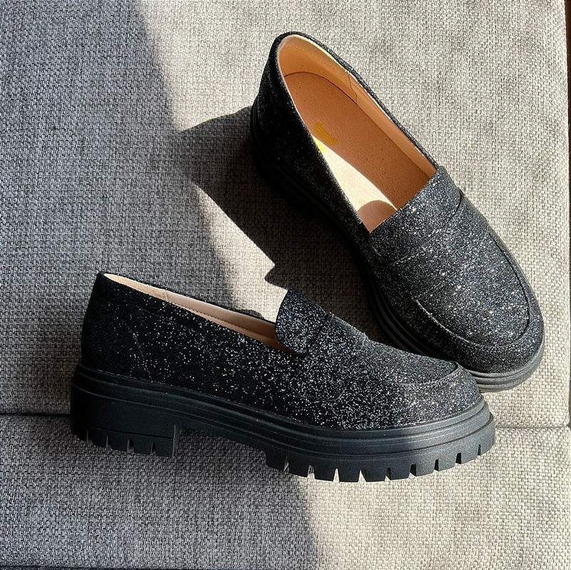 MOCASSIM IT GLITTER PRETO