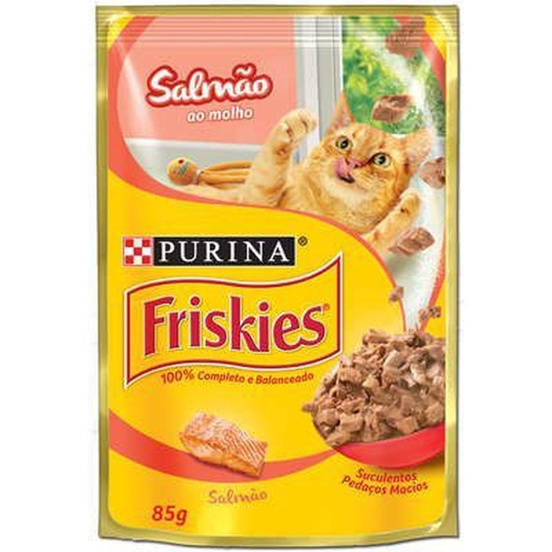 Sachê Friskies sabor Salmão para Gatos Adultos 85gr