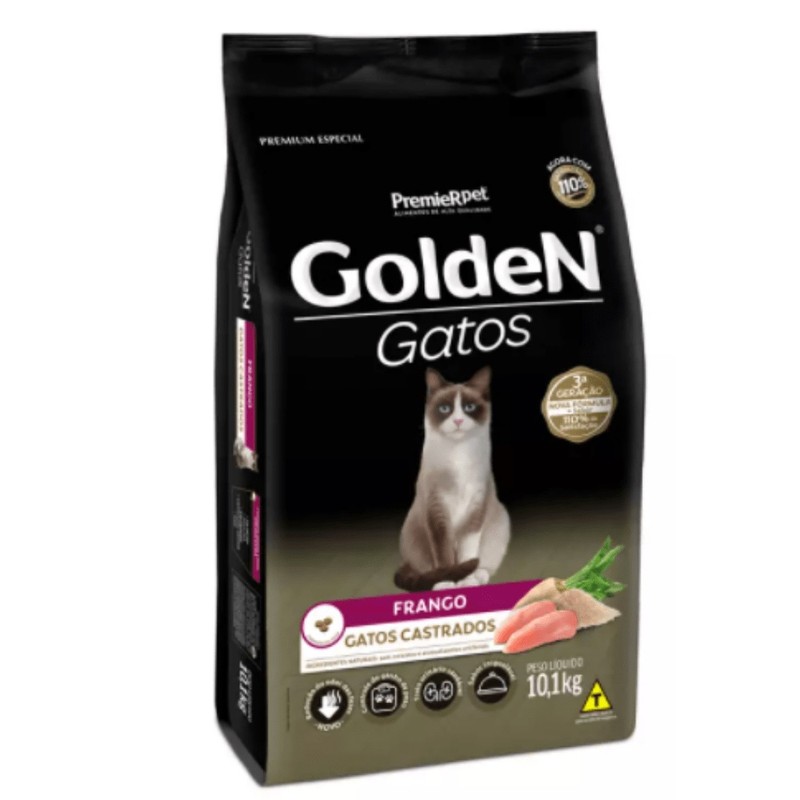 Golden sabor Frango para Gatos Castrados 10.1kg