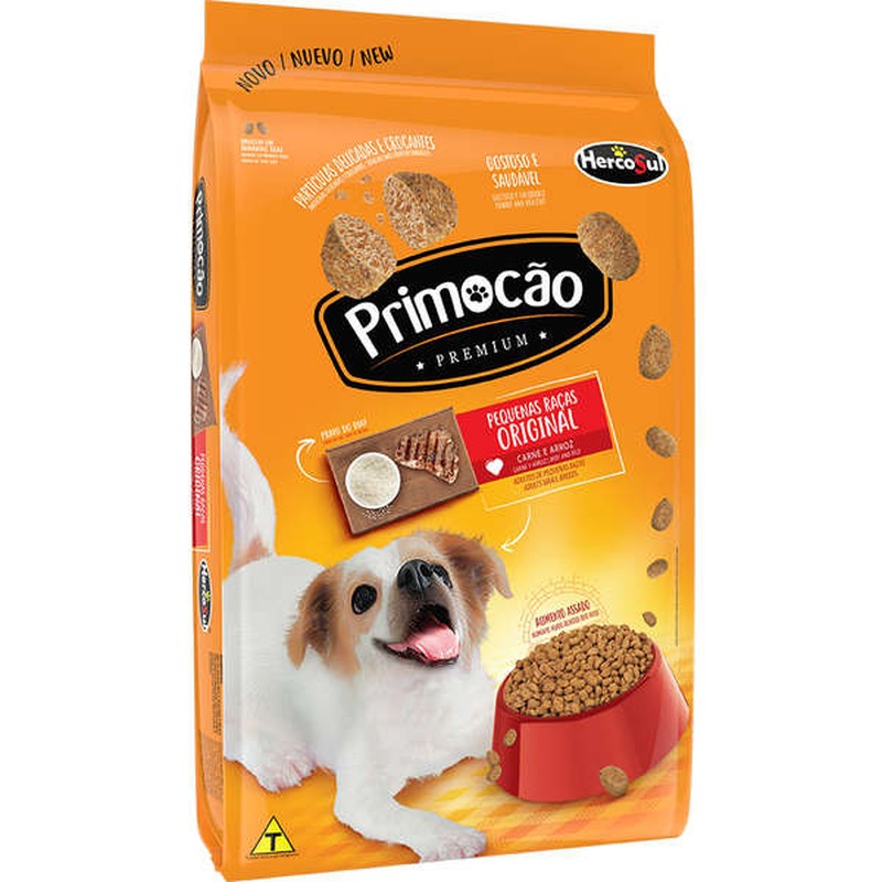 Primocão Premium Original sabor Carne e Arroz para Cães Adultos de Raças Pequenas 10.1kg