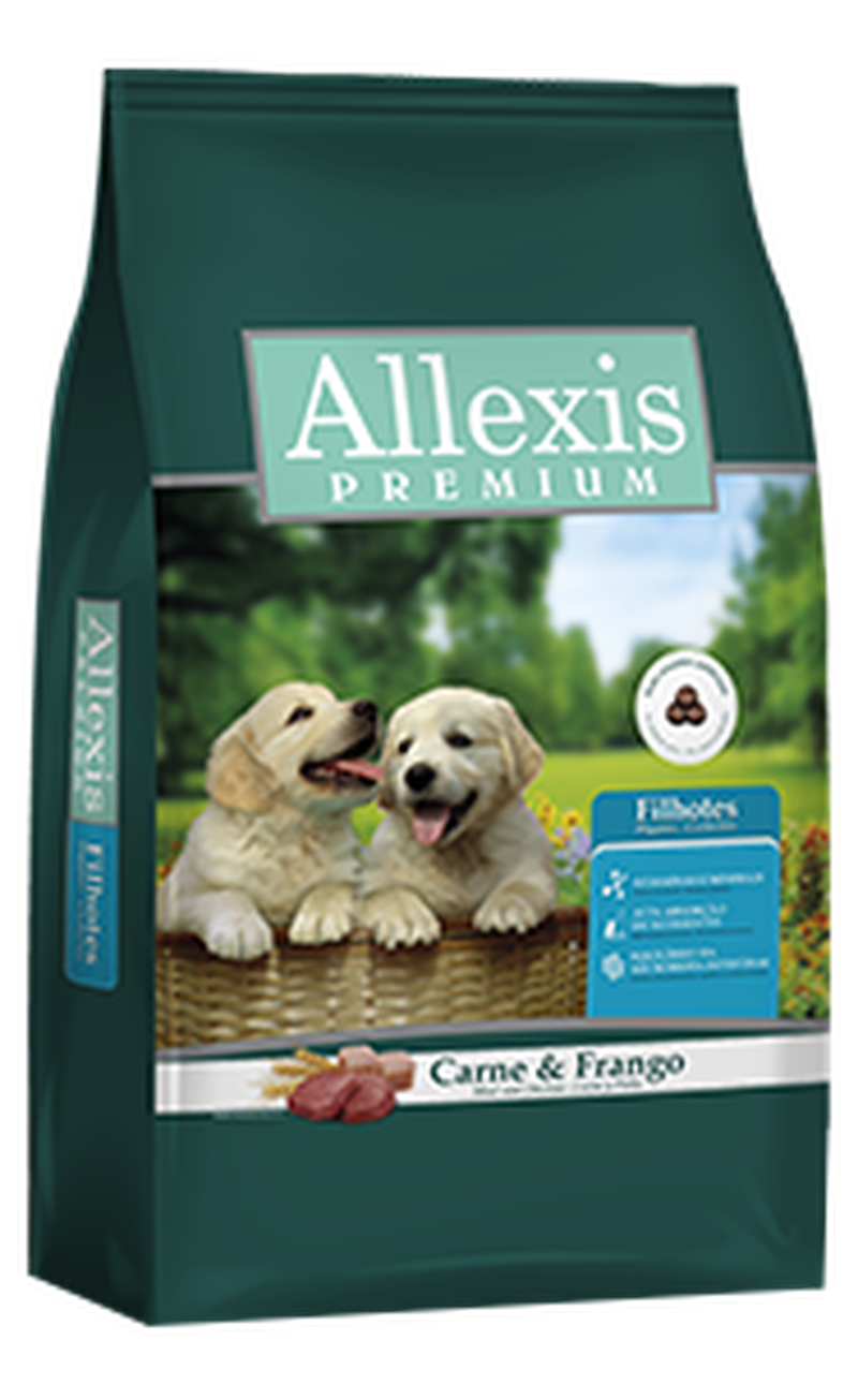 Allexis Premium sabor Carne e Frango para Cães Filhotes 25kg