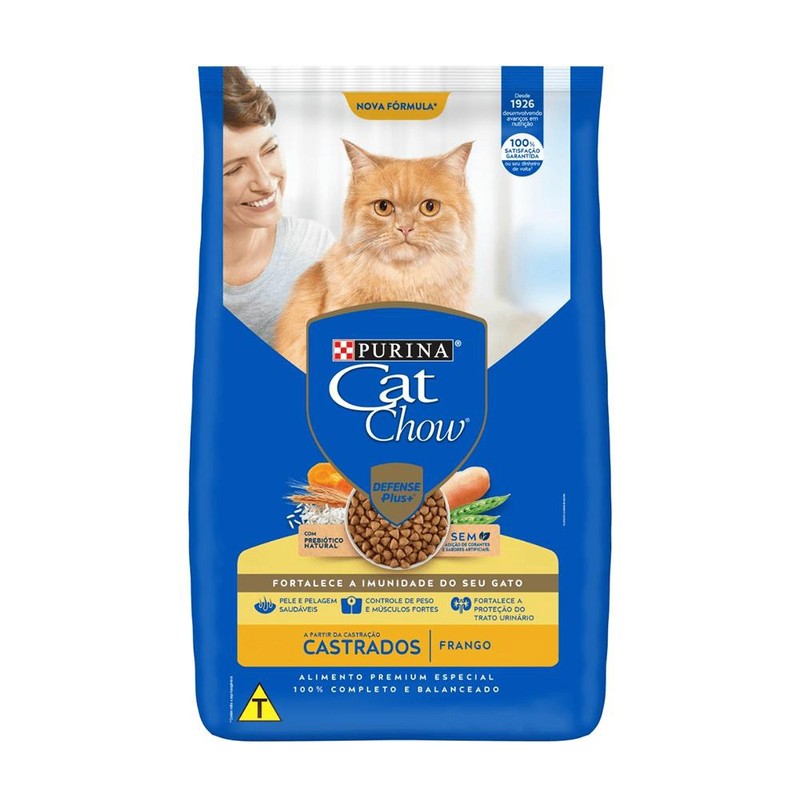 Cat Chow  sabor Frango para Gatos Castrados 10.1kg