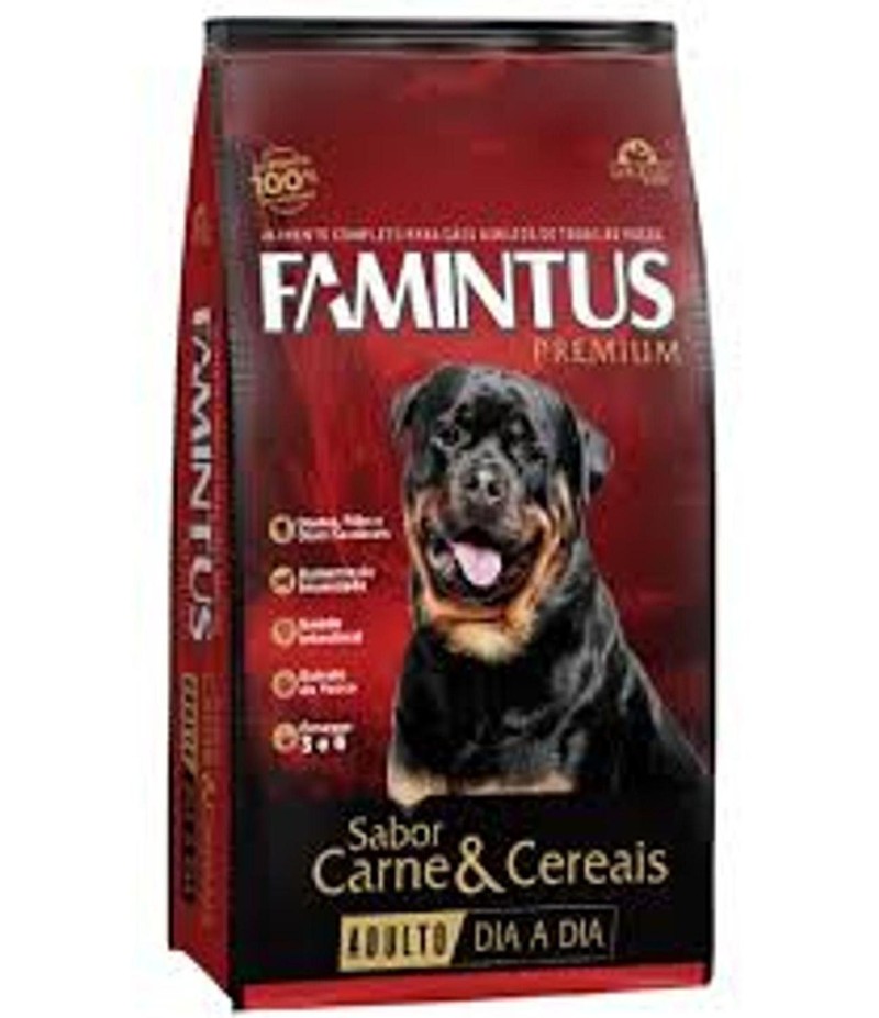 Famintus Premium sabor Carne e Cereais para Cães Adultos 15kg