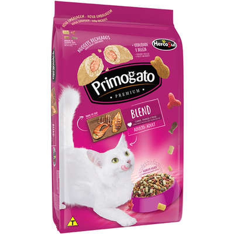 Primogato Blend sabor Carne, Frango e Peixe para Gatos Adultos 10.1kg