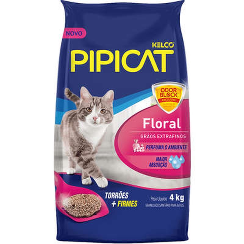 PipiCat Floral Areia Higiênica para Gatos 4kg