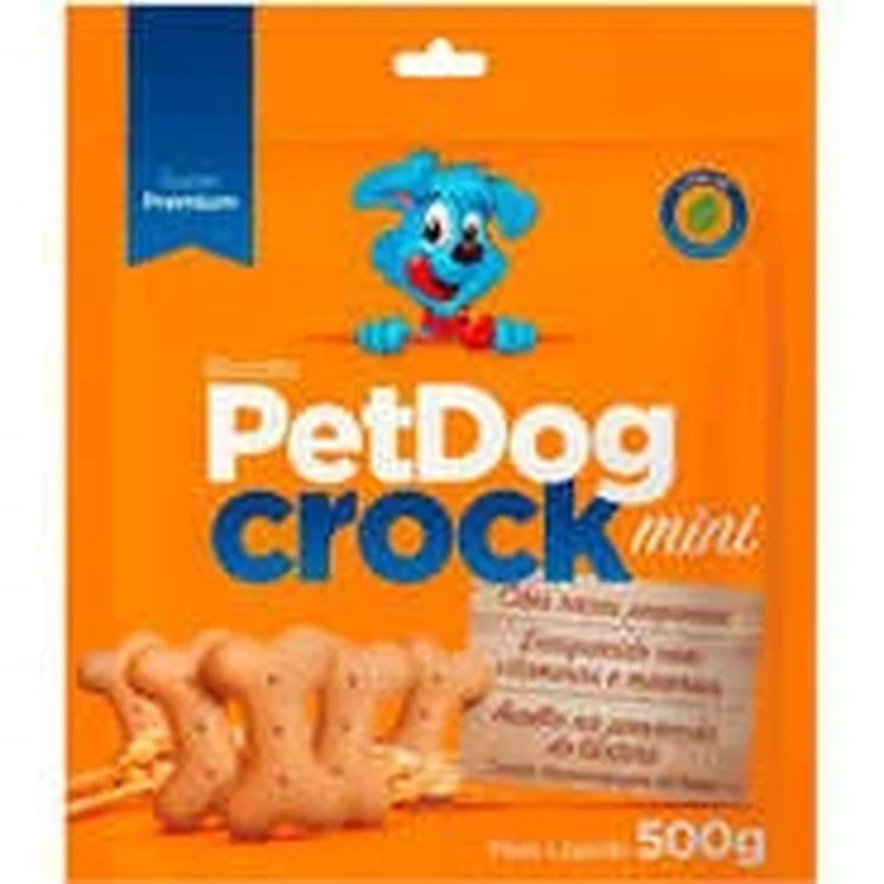 PetDog Crock Mini Biscoito para Cães de Raças Pequenas 500g