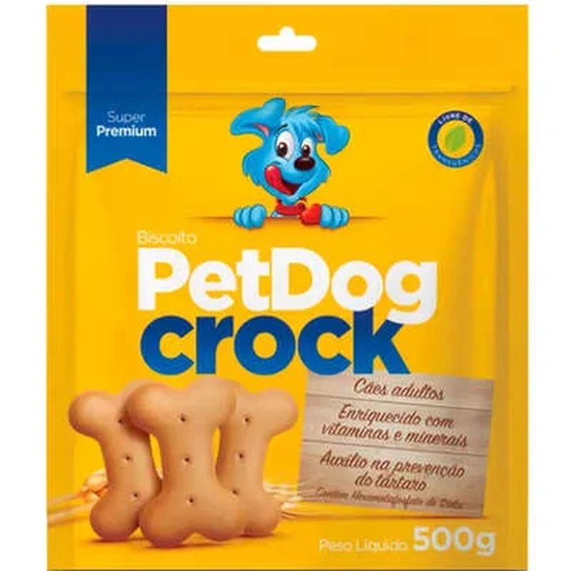 PetDog Crock Biscoito para Cães de Raças Médias e Grandes 500g