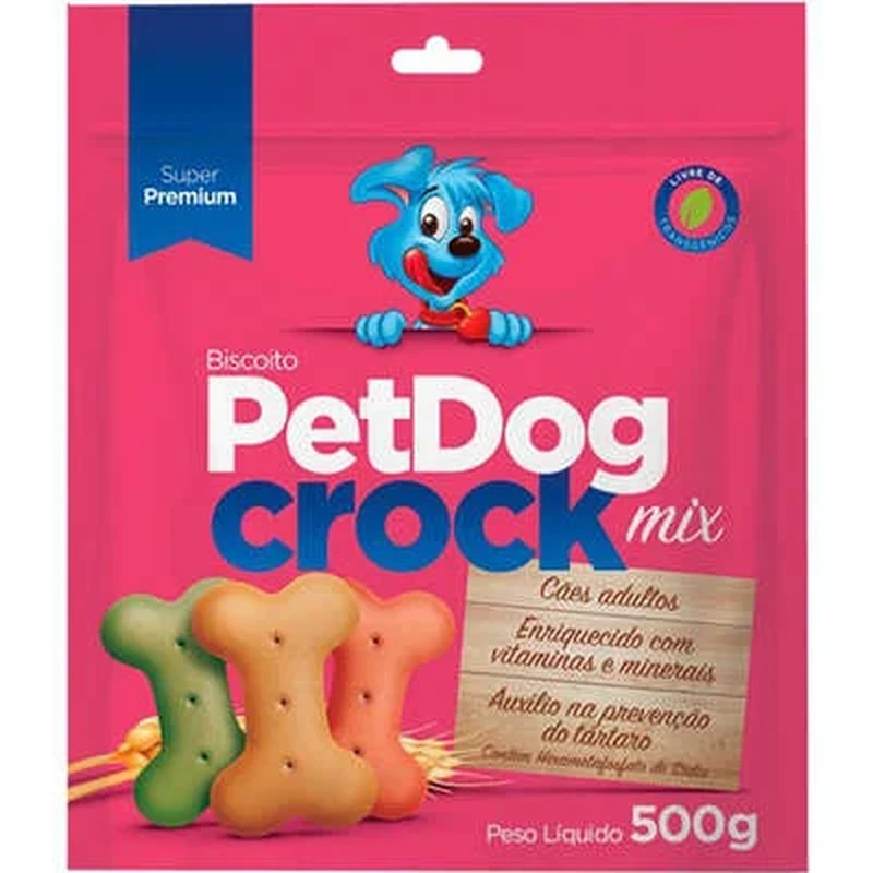 PetDog Crock Biscoito Mix para Cães de Todas as Raças 500g