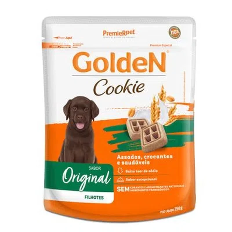 Cookie Golden sabor Tradicional para Cães Filhotes 350g