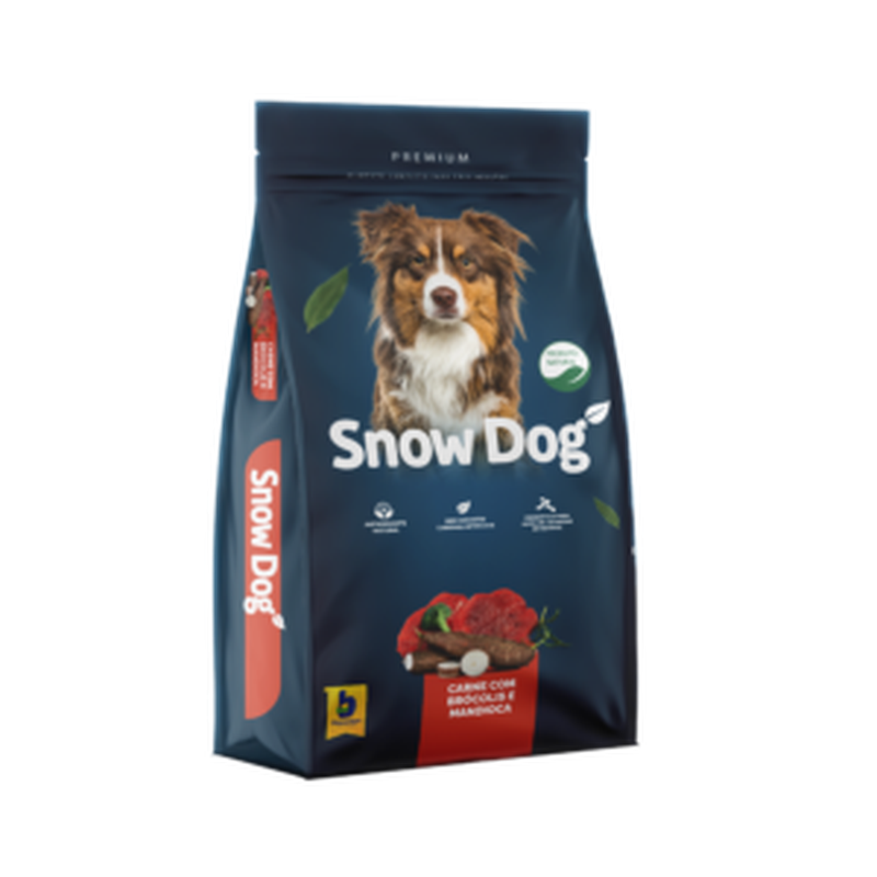 Snow Dog sabor Carne com Brócolis e Mandioca para Cães Adultos 15kg