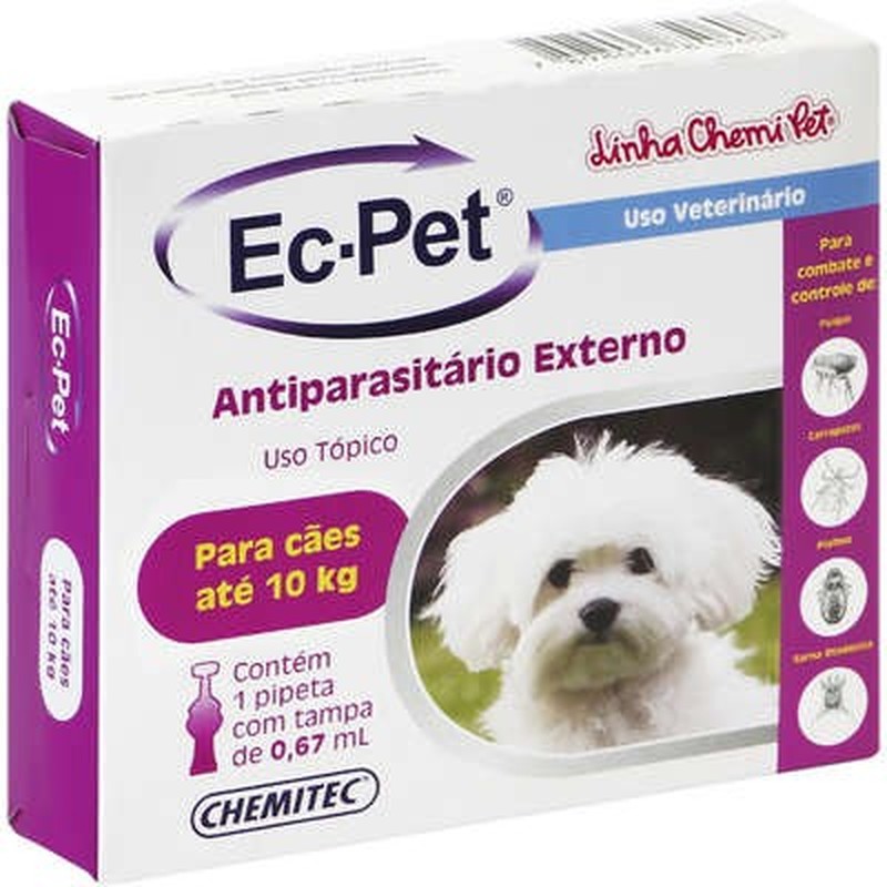 Ec-Pet Antipulgas e Carrapatos 0,67ml até 10kg