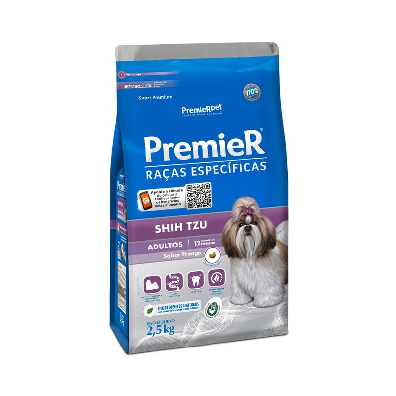 Premier Shih-Tzu sabor Frango para Cães Adultos 2,5kg