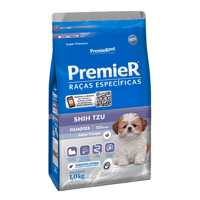 Premier Shih-Tzu sabor Frango para Cães Filhotes 1kg