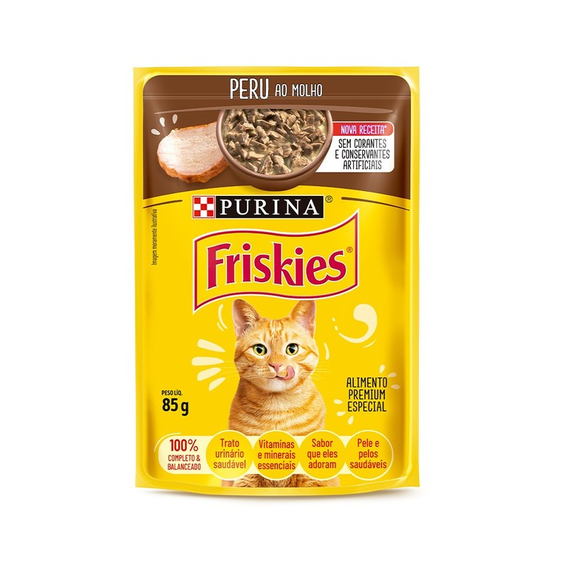 Sachê Friskies sabor Peru para Gatos Adultos 85gr