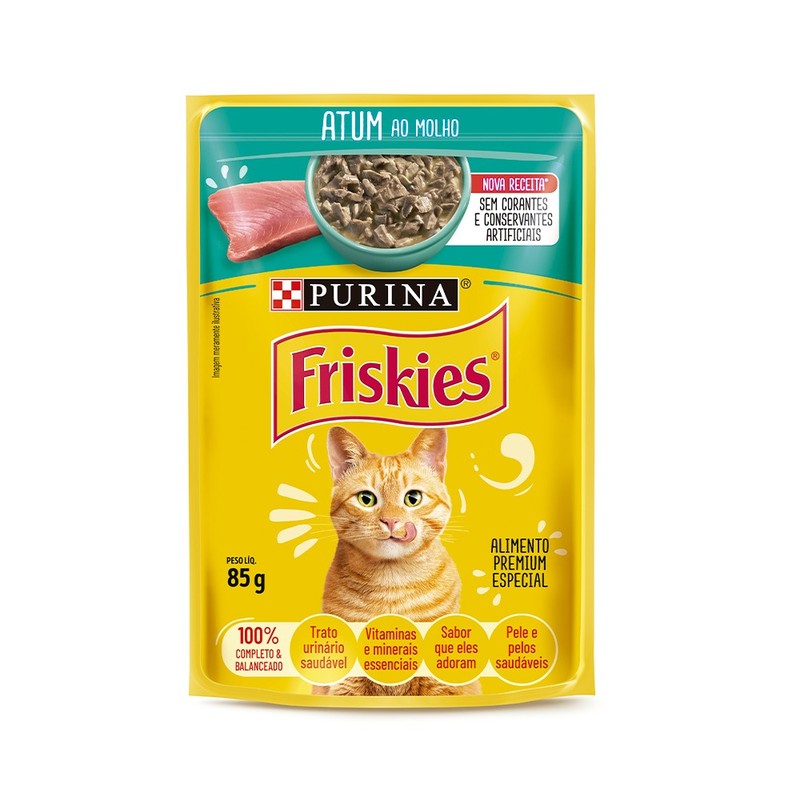 Sachê Friskies sabor Atum para Gatos Adultos 85gr