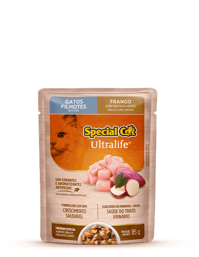 Sachê Special Cat Ultralife sabor Frango para Gatos Filhotes 85g