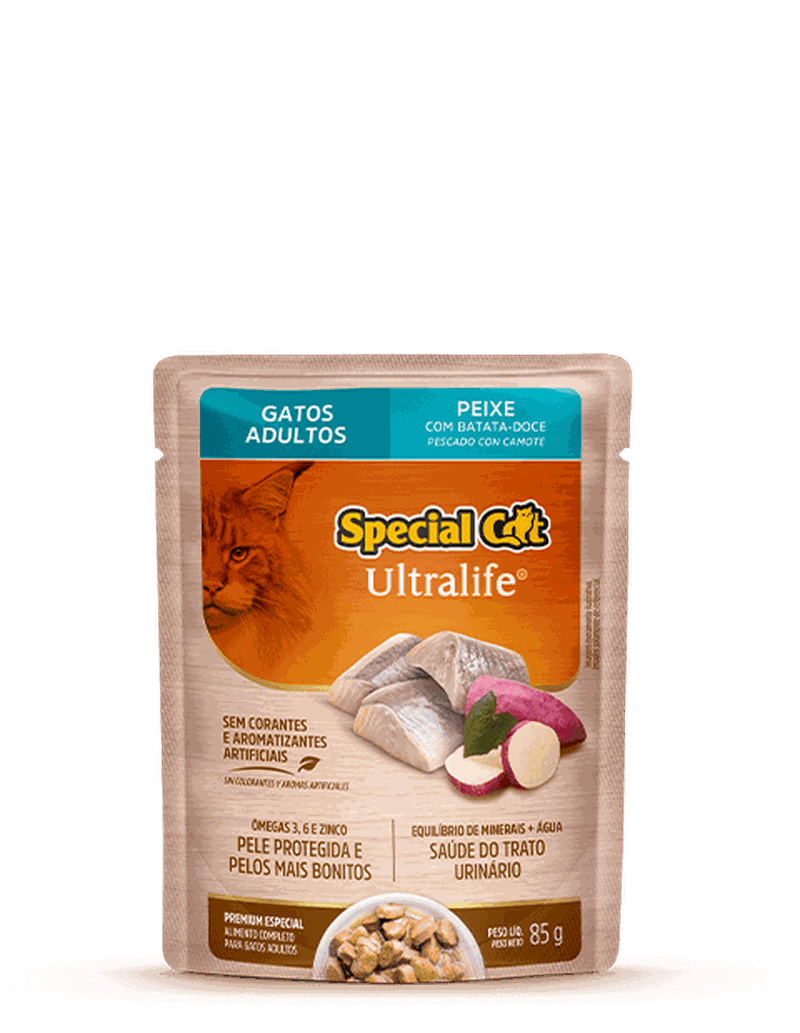 Sachê Special Cat Ultralife sabor Peixe para Gatos Adultos 85g