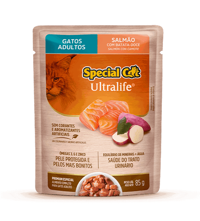 Sachê Special Cat Ultralife sabor Salmão para Gatos Adultos 85g