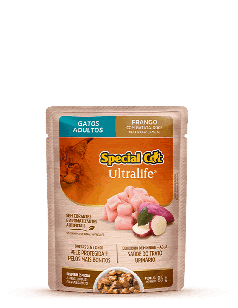 Sachê Special Cat Ultralife sabor Frango para Gatos Adultos 85g