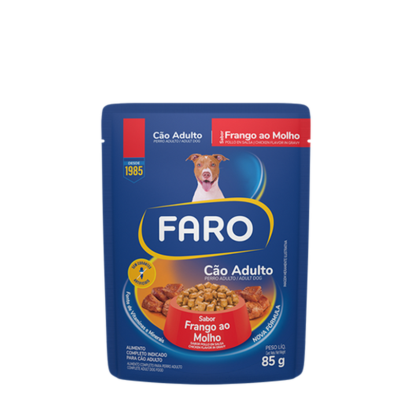 Sachê Faro sabor Frango para Cães Adultos 85g