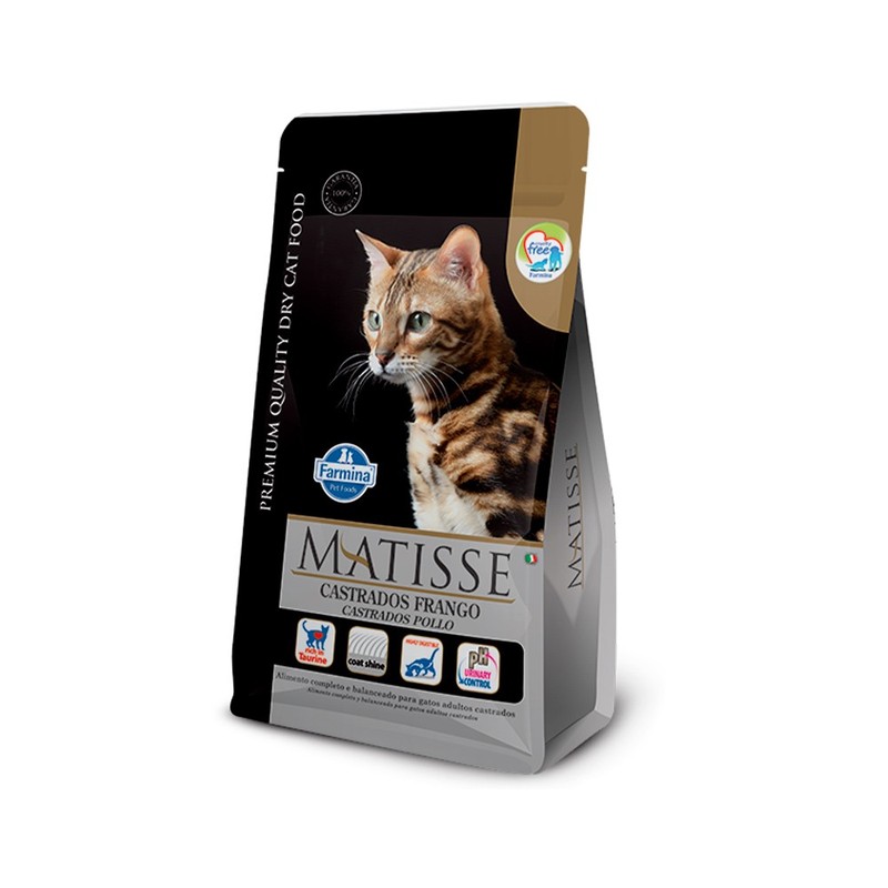 Matisse sabor Frango para Gatos Castrados 7.5kg