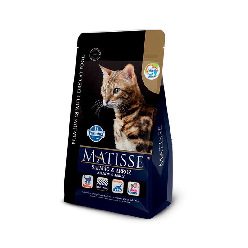 Matisse sabor Salmão e Arroz para Gatos Adultos 0.8kg