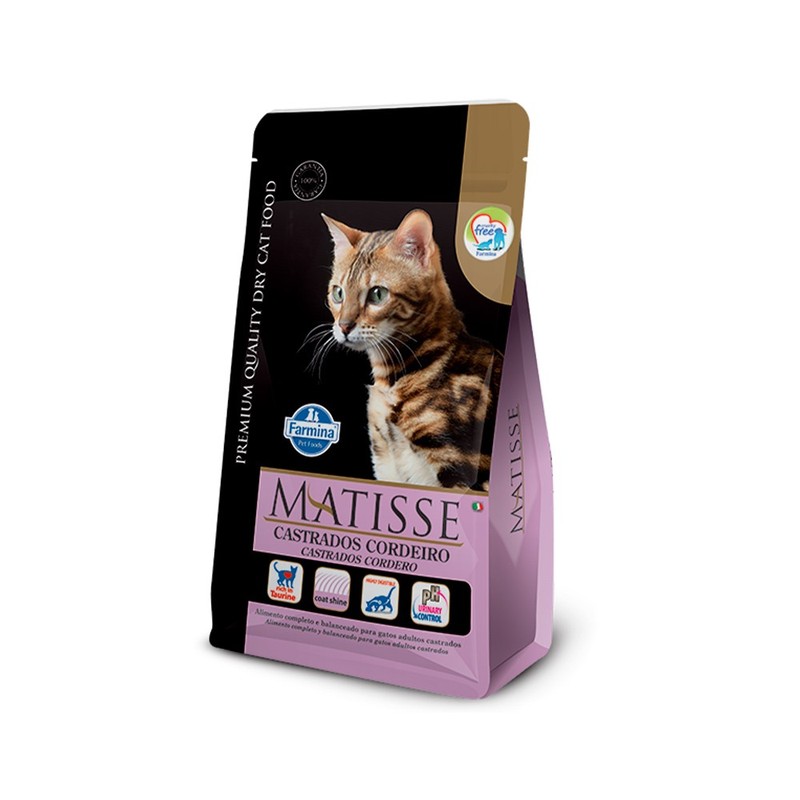 Matisse sabor Cordeiro para Gatos Castrados 0.8kg