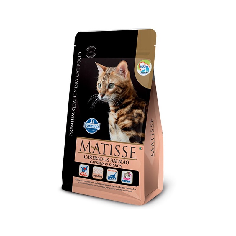 Matisse sabor Salmão para Gatos Castrados 7.5kg