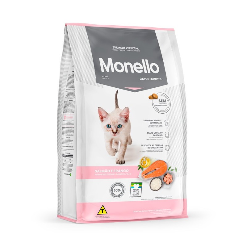 Monello sabor Salmão e Frango para Gatos Filhotes 10.1kg