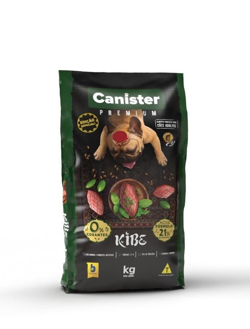 Canister Premium sabor Kibe para Cães Adultos 15kg