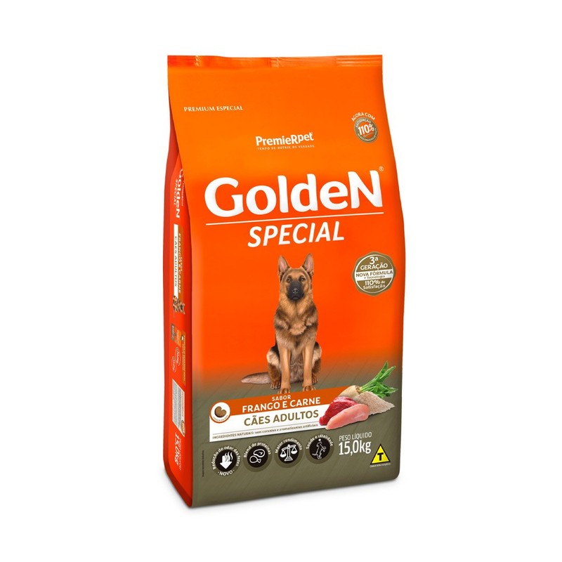 Golden Special sabor Frango e Carne para Cães Adultos 15kg