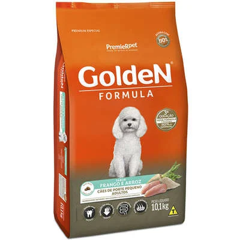 Golden Fórmula sabor Frango e Arroz para Cães de Raças Pequenas 15kg