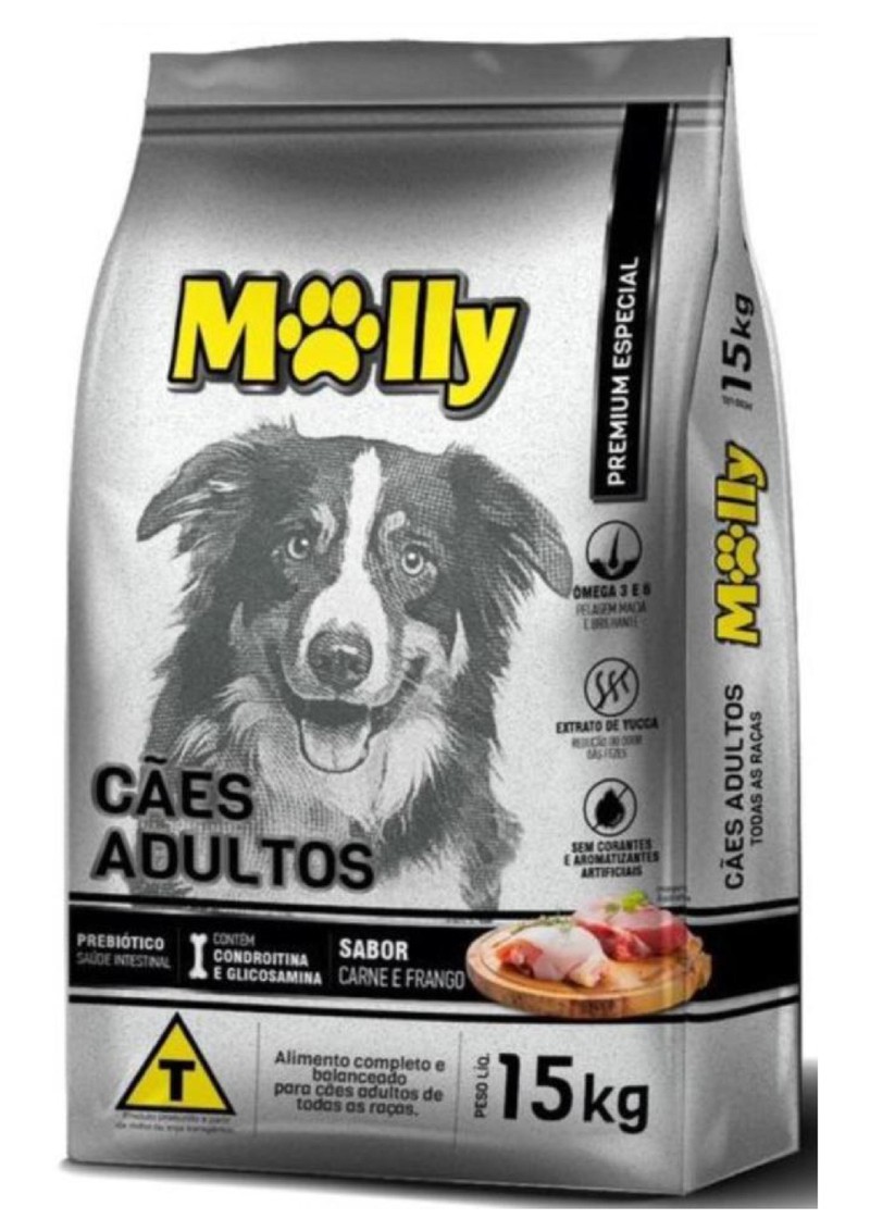 Molly Premium Especial sabor Frango e Carne para Cães Adultos 15kg