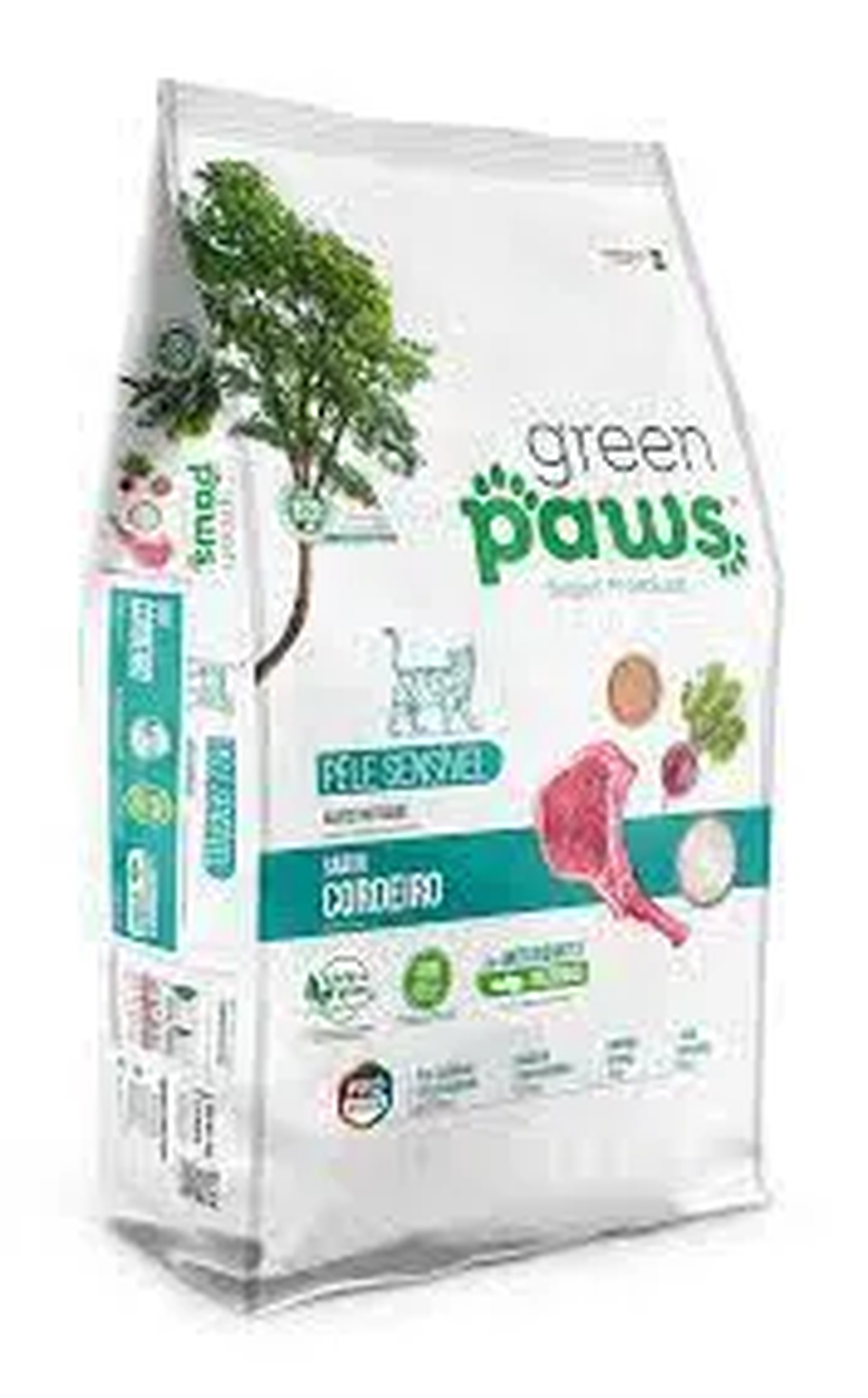 Green Paws sabor Cordeiro para Gatos Castrados 1.5kg