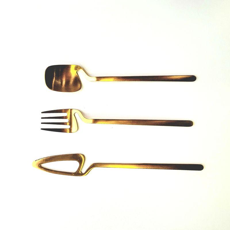 KIT TALHERES DOURADO