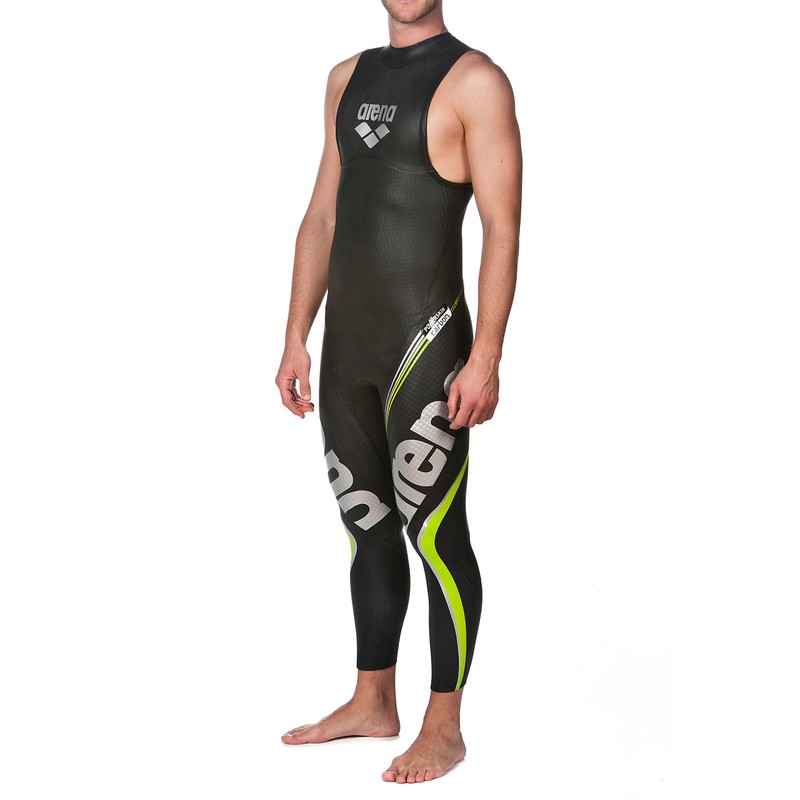 Traje Masculino Triatlon Triwetsuit Carbon Sem Manga Arena