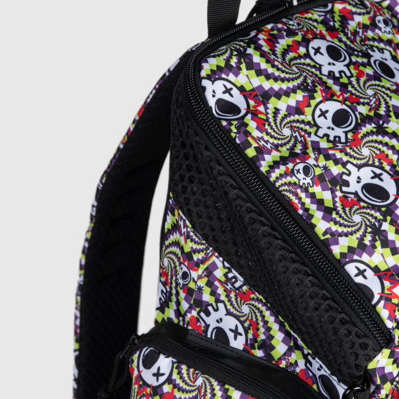 Mochila One Go Print Caveira Colorido 45L arena