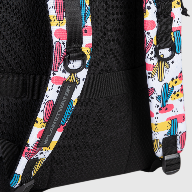 Mochila One Go Print Rosa/Amarelo 45L arena