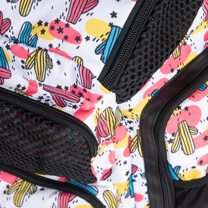 Mochila One Go Print Rosa/Amarelo 45L arena