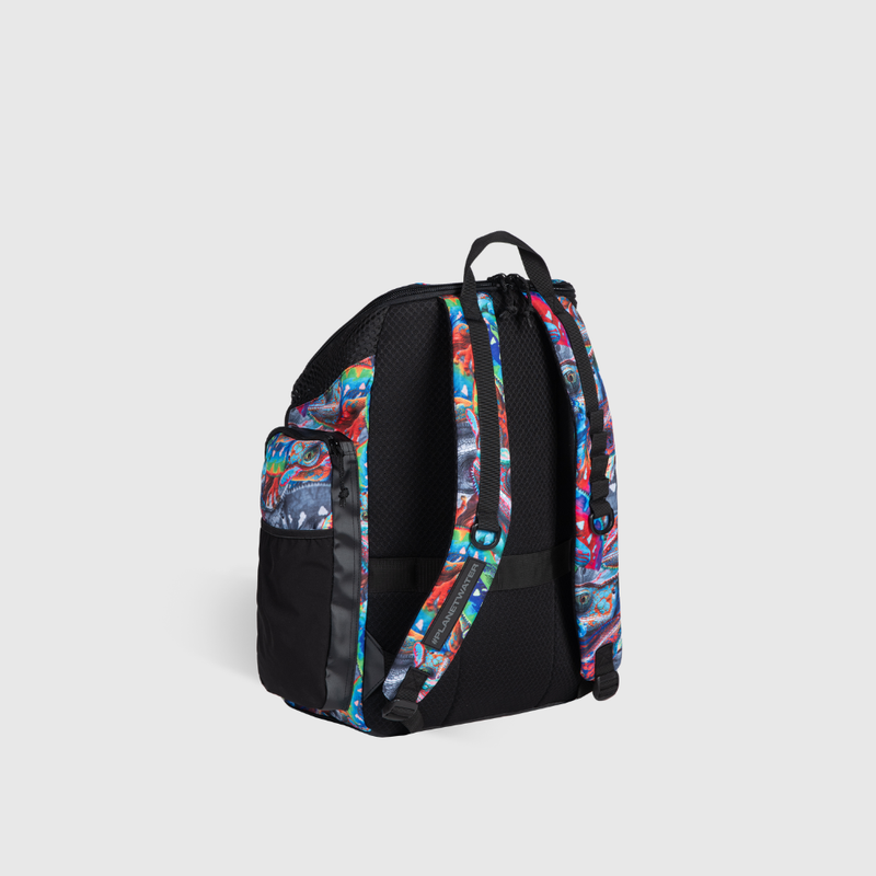 Mochila One Go Print Iguanas Roxo/Azul 45L arena