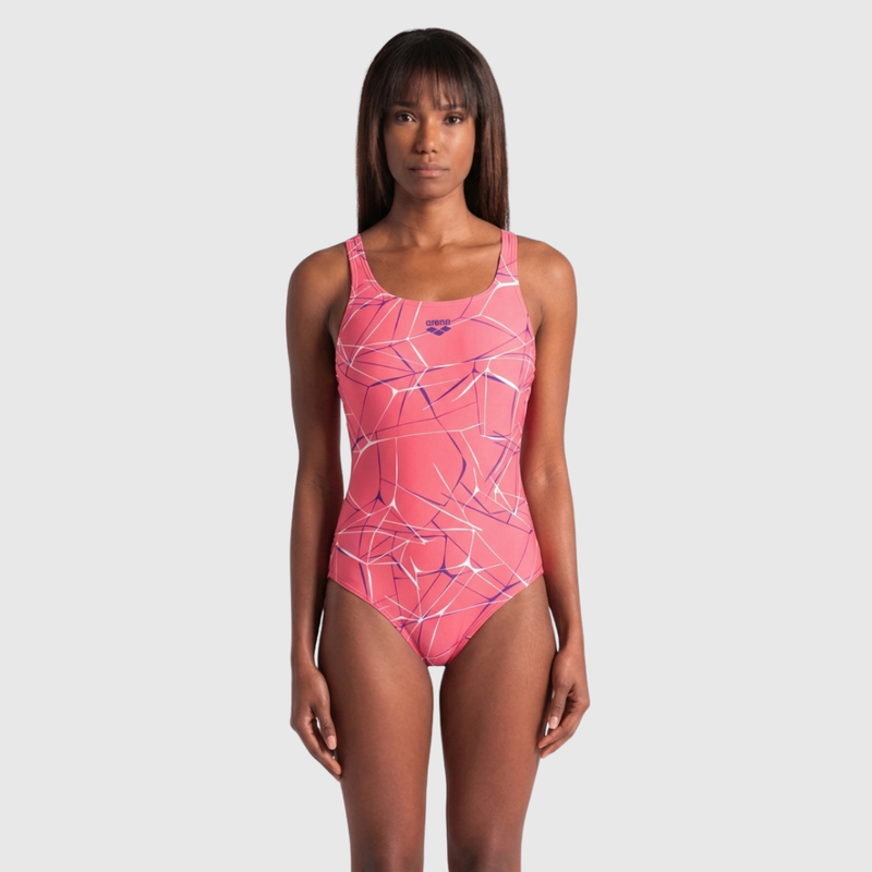 Maiô de Natação Maxlife Water Swim Rosa/Roxo arena