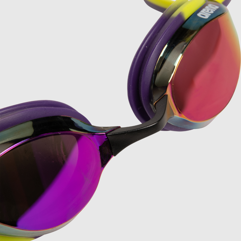 Óculos de Natação Python Mirror Fumê Violeta e Verde arena