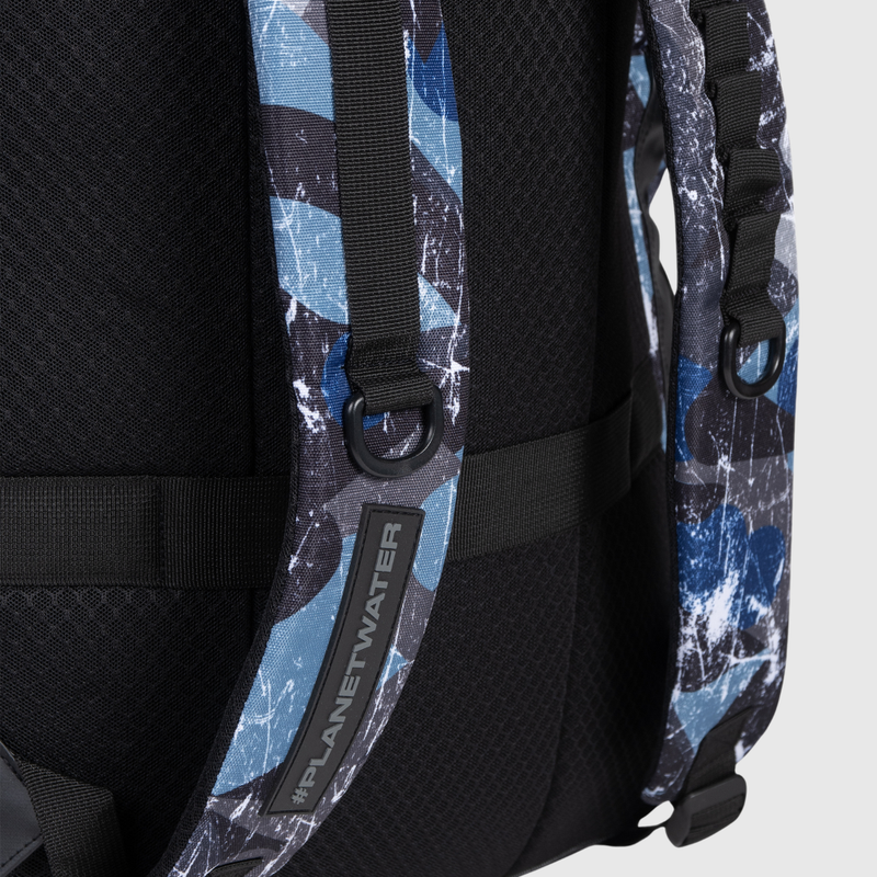 Mochila One Go Print Azul Marinho/Preto Estampado 45L arena
