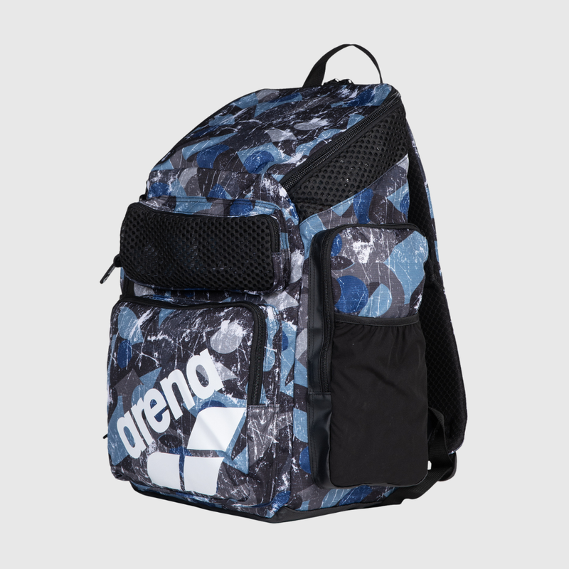 Mochila One Go Print Azul Marinho/Preto Estampado 45L arena