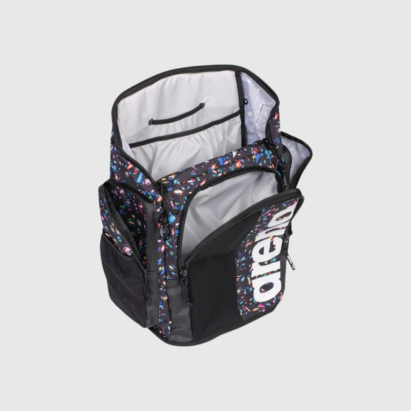 Mochila Spiky III Allover Preto e Azul 45L arena