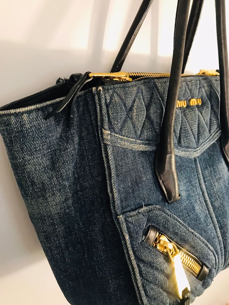 Bolsa Miu Miu Denim Biker 