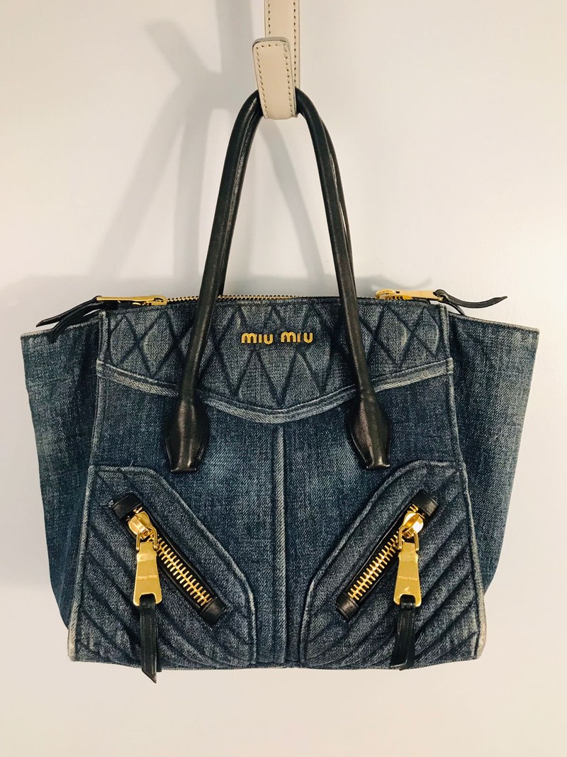 Bolsa Miu Miu Denim Biker 